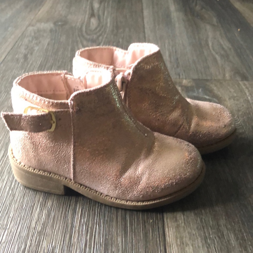 Cat & Jack toddler girl metallic pink ankle boots